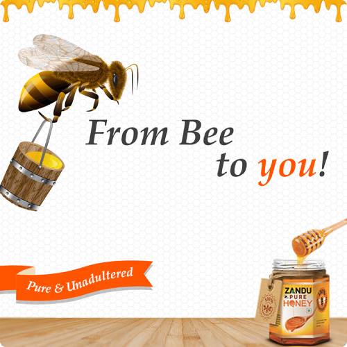 honey social media post design