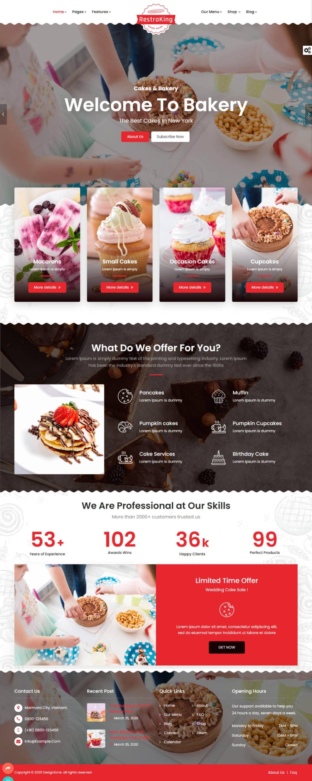 bakery website design