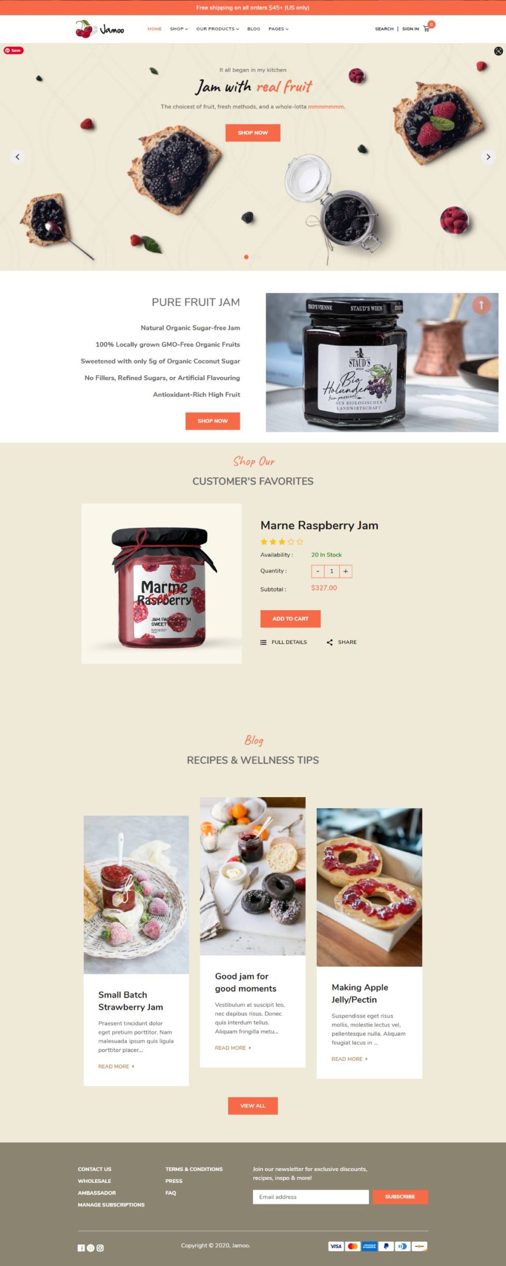 jam website design