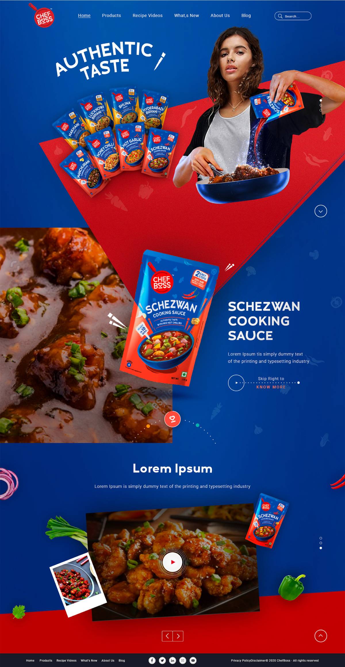 snacks website design