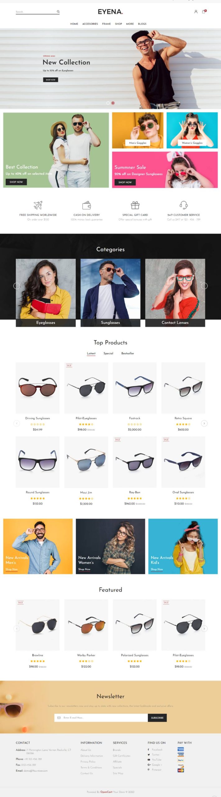 creative e commerce website design 