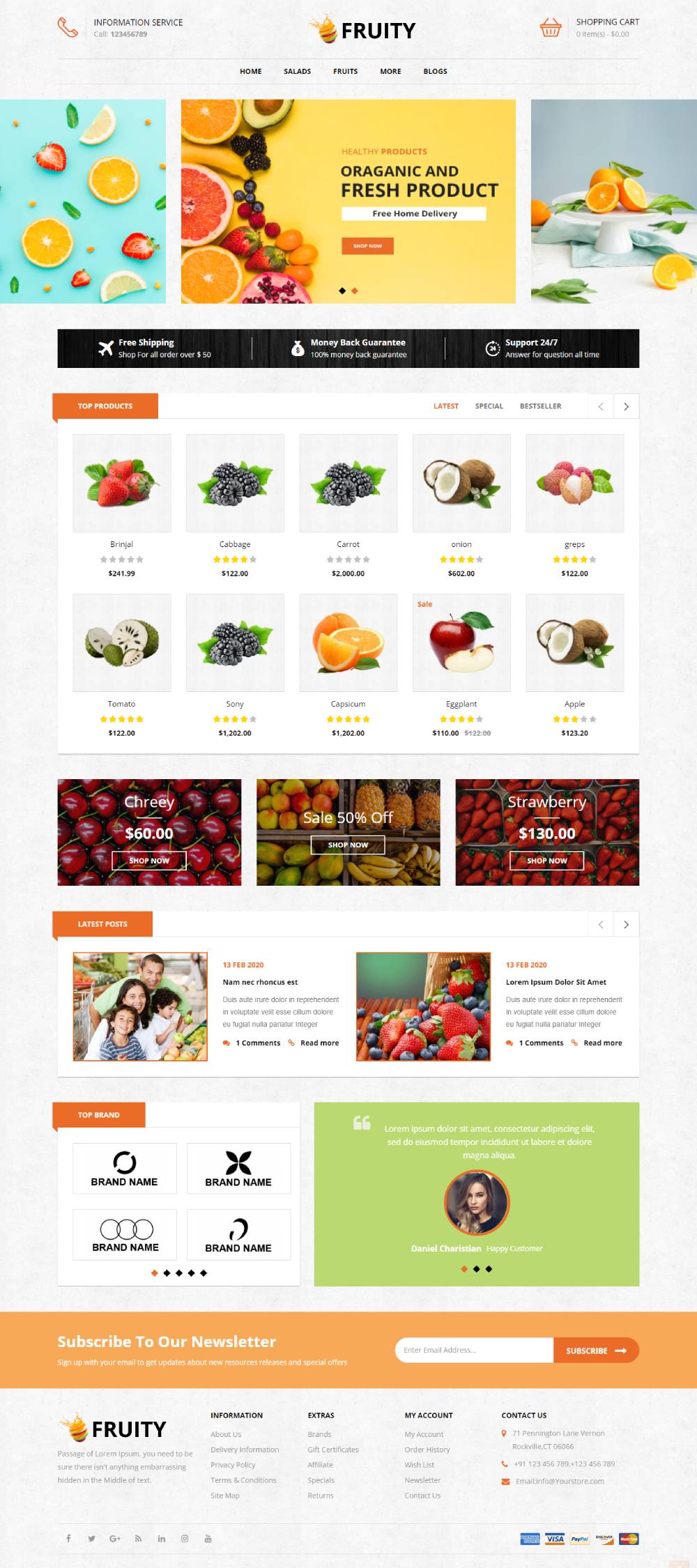 food website design