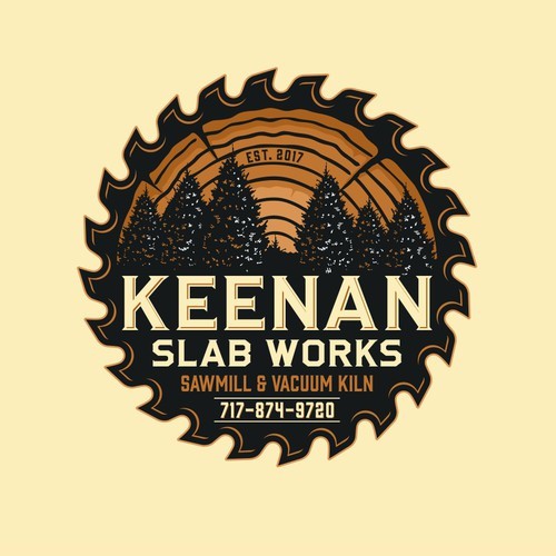 wood company logo design 