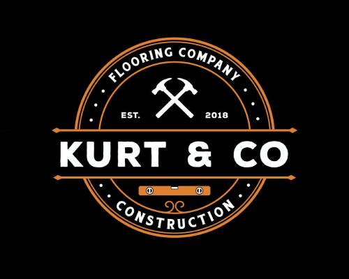 vintage construction logo design