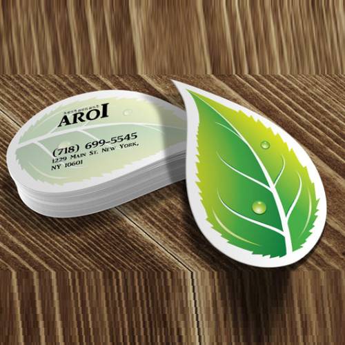best die cut business card design