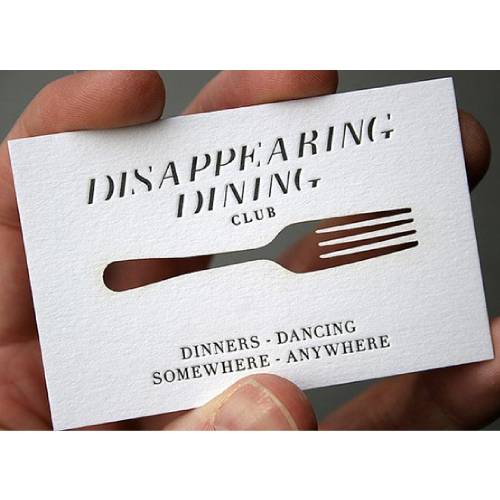 best die cut business card design