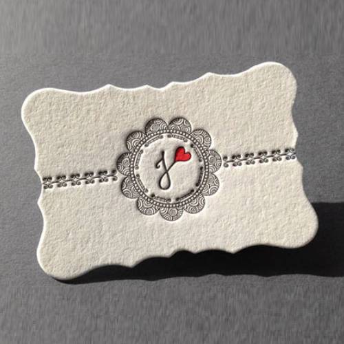 die cut business card design