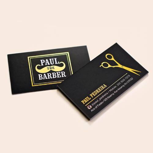 gold foil business card design