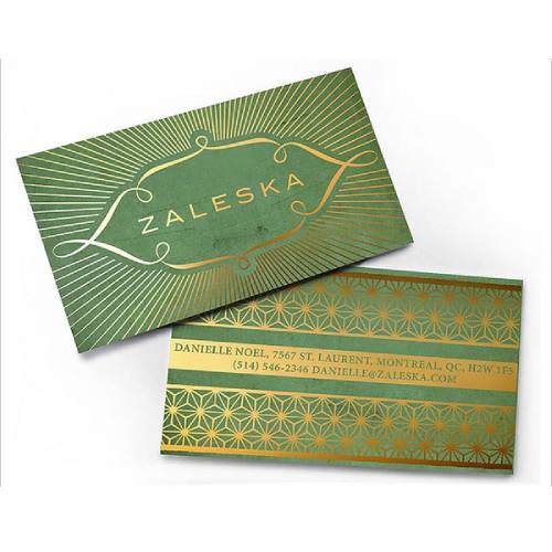 gold foil business card design
