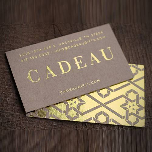 gold foil business card design