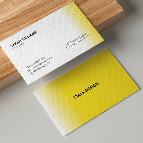 minimal business card design