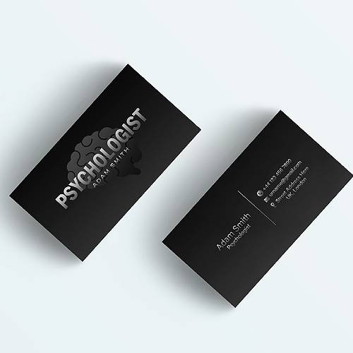 silver foil business card design